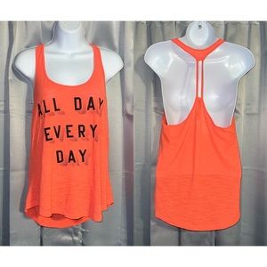 Aeropostale Live Love Dream Neon “All Day Every Day” Racerback Tank (L)